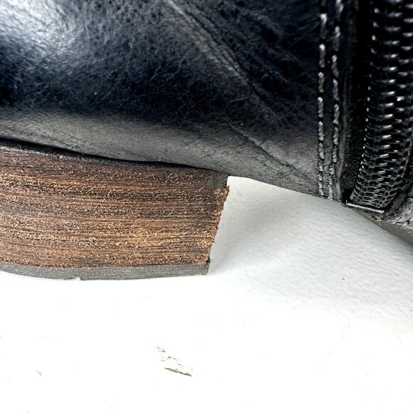 Naya Womens Leather Boots B3196L1001 Sabre Riding Tall Heels Zipper Black 8M - Picture 13 of 16